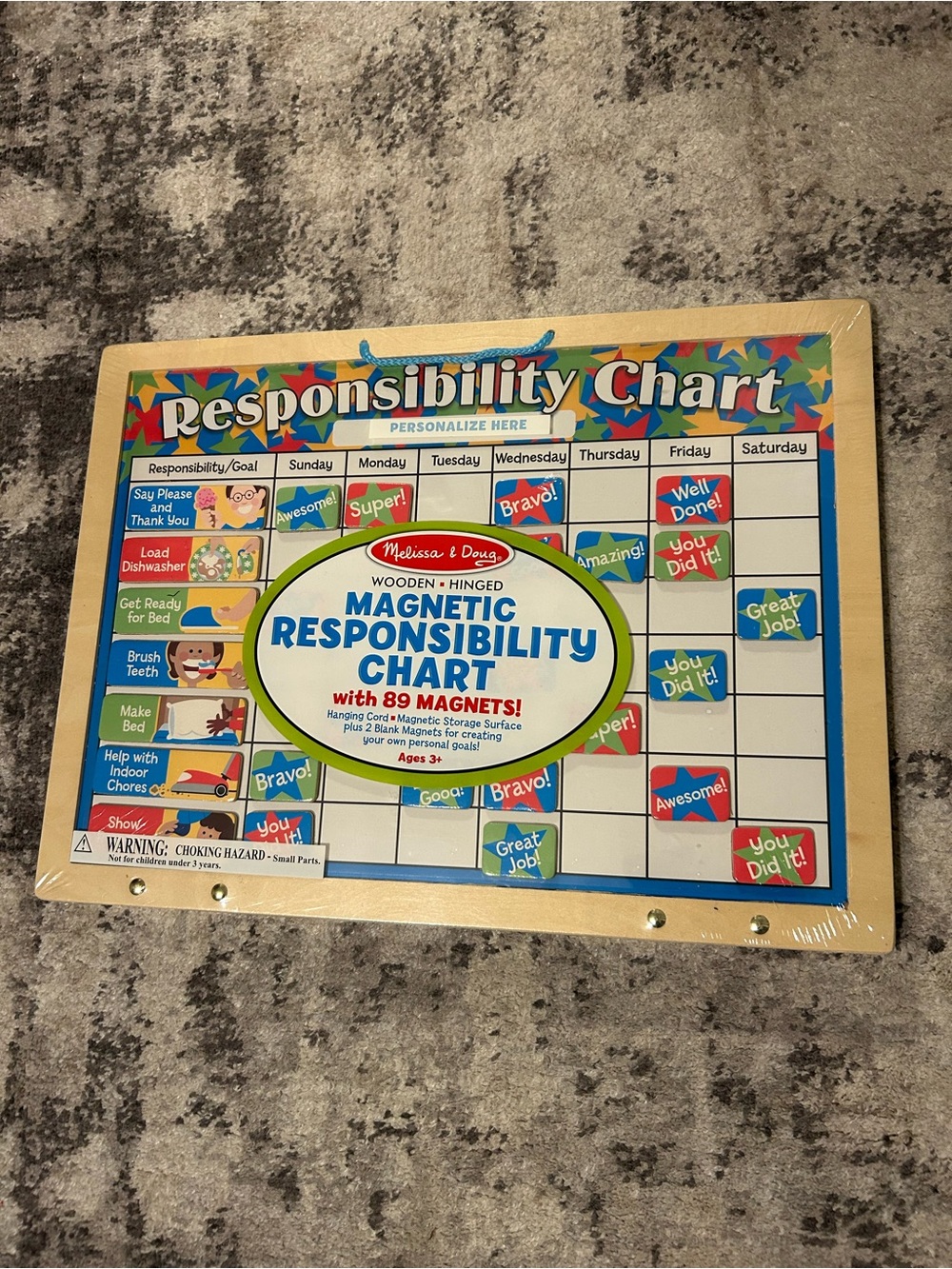 Melissa & Doug Responsibility Chart - Blue, Red, Green, Yellow